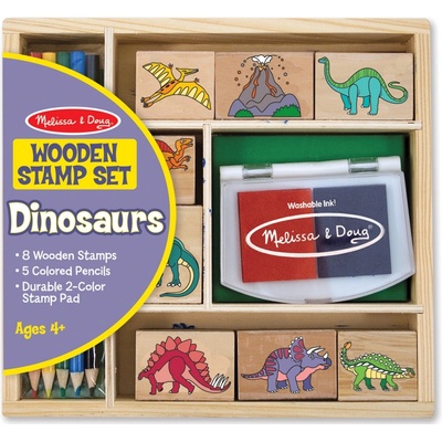 Melissa & Doug Dřevěná razítka Dinosauři