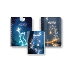 Balck & White Тетрадка със спирала Magical Night B5 80л на редове