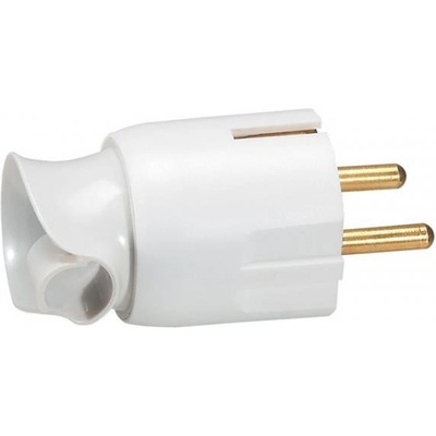 Legrand Щепсел бял Шуко/Фр. стандарт 2P+Т 360° изход на кабела 16A - 050172 (050172)
