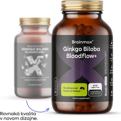 BrainMax Ginkgo Biloba Bloodflow+ 60 rastlinných kapsúl
