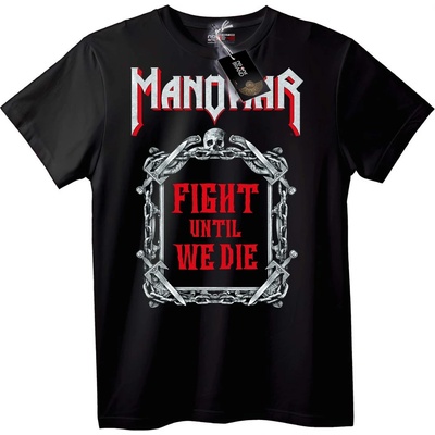 NOONEBRAND Тениска Manowar Да се Биеш Докрай - XL, Black