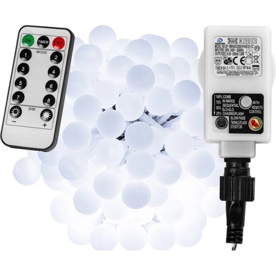Voltronic Párty LED osvětlení 10 m studeně bílá 100 diod + ovladač