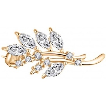 Troli pozlátená brošňa s čírymi zirkónmi PO/BHD0010A