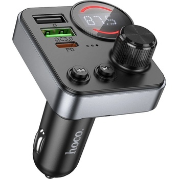hoco. E86 Alegria FM bluetooth предавател 2 x USB A + Type C PD QC3.0 48W E86 черен
