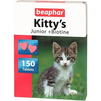 Beaphar Kittys Junior - витаминно лакомство за котки от 1 до 12 месеца 150 таблетки