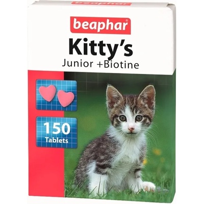 Beaphar Kittys Junior - витаминно лакомство за котки от 1 до 12 месеца 150 таблетки