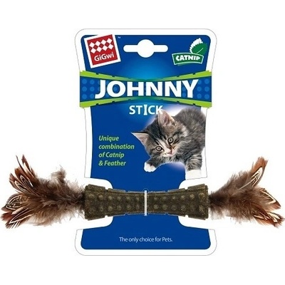 GiGwi Johnny Stick Catnip s peříčky 18 cm