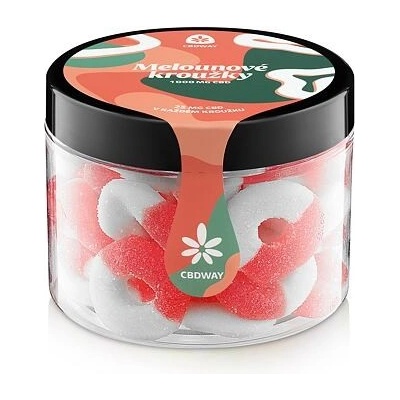 CBD WAY Kyselé želé kroužky s příchutí melounu 1000 mg 400 g