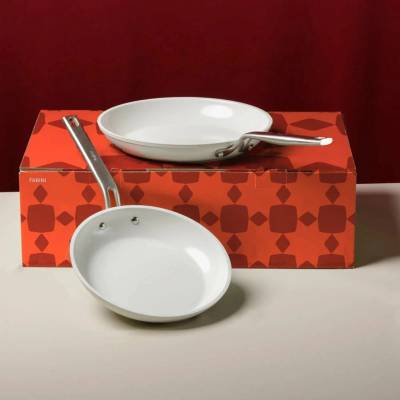 Sada panvíc Meda 5.0 Pro 2 diely ø 24 cm + ø 28 cm darčekové balenie - Nepriľnavé panvice s keramickým povrchom svetlosivé