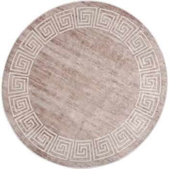 Image 1 of vidaXL Килим, миещ се, 120 см, бежов (337945)