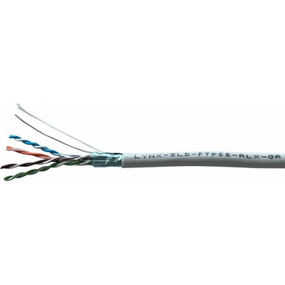 Lynx CS LYNX-SLD-FTP5E-RLX-GR FTP, Cat5E, drát, PVC, Eca, 305m, šedý