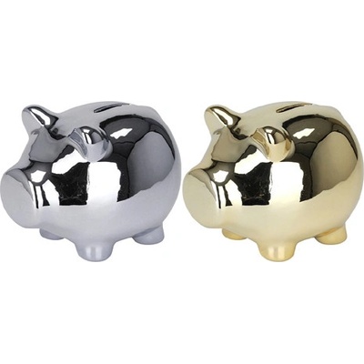 PMS Pokladnička PIGGY Prasátko ZLATÉ • STŘÍBRNÉ – Zboží Mobilmania