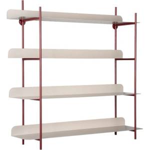 PT LIVING Бордо/сив на няколко нива метален стенен рафт 60 cm Reina Cuatro - PT LIVING (PT4389RD)