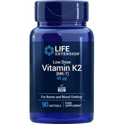 Life Extension Low Dose Vitamin K2, 45 g, 90 софтгел капсули, Life Extension (01936EU LE)