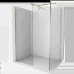 Mexen Kioto душ кабина Walk-in 180 x 115 см, прозрачна, златна матова - 800-180-202-55-00-115 (800-180-202-55-00-115)