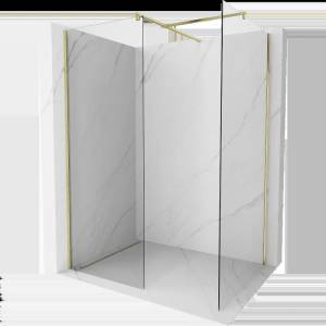 Mexen Kioto душ кабина Walk-in 180 x 115 см, прозрачна, златна матова - 800-180-202-55-00-115 (800-180-202-55-00-115)