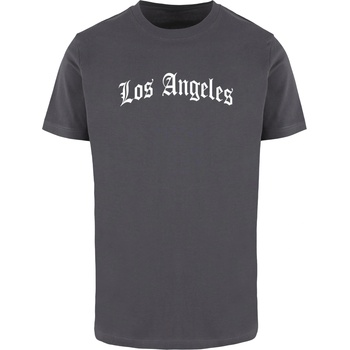 Mister Tee Тениска Los Angeles Wording Tee magnet XXLUB-MT1578-03516 - Тъмносив, размер L