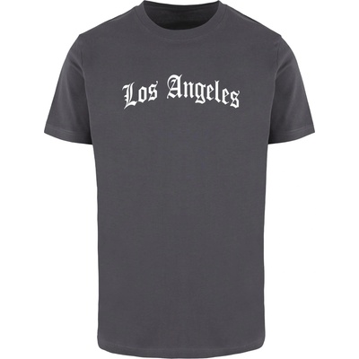 Mister Tee Тениска Los Angeles Wording Tee magnet XXLUB-MT1578-03516 - Тъмносив, размер L