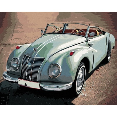 Zuty Malování Podle Čísel Zelené Auto Audi 80 x 100 Cm Plátno 8596530098904