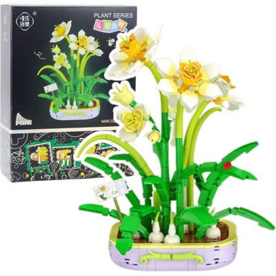 mamido Stavebnice narcisy v květináči 623 ks