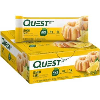 Quest Nutrition Quest Bar | Different Flavors [12 x 60 грама] Lemon Cake