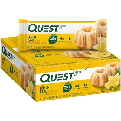 Quest Nutrition Quest Bar | Different Flavors [12 x 60 грама] Lemon Cake