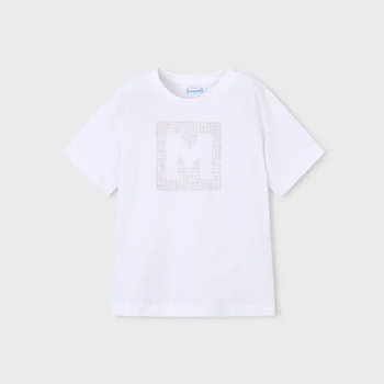 MAYORAL Тениска къс ръкав basic в Бял цвят за мини момче Mayoral