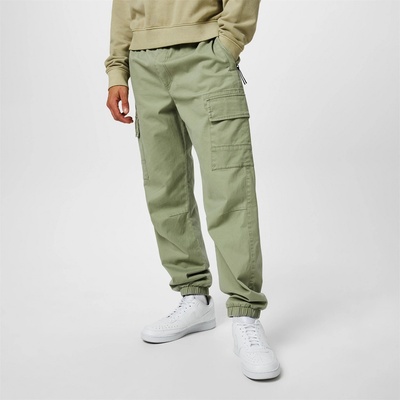 Jack Wills Панталони Jack Wills Men's Cuffed Cargo Trousers - Sage