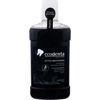 Ecodenta Mouthwash Extra Whitening 500 ml вода за уста с активен въглен за избелване