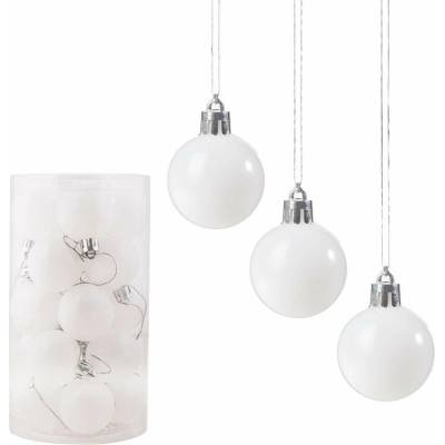 SPRINGOS Vianočné gule perleťové - 4 cm, sada 20 ks CA0101