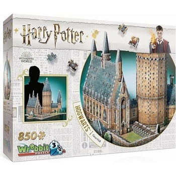 Wrebbit 3D puzzle Harry Potter Bradavice Velká síň 850 ks