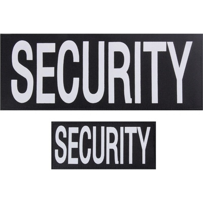 ROTHCO Nášivka SECURITY 2 ks ČIERNA s bielou potlačou VELCRO