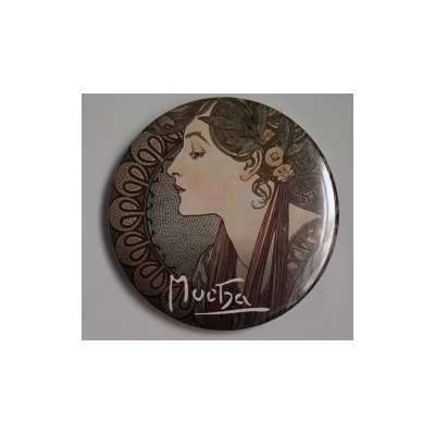 Kovový otvírák Alfons Mucha - Laurel, ø 5,8 cm