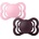 BIBS Комплект залъгалки Bibs - Supreme, 0-6 м, 2 броя, Baby Pink/Plum (160431)