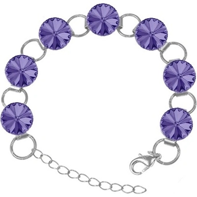 For You náramok Swarovski elements rivoli fialový TANZANITE Nar-riv-10-12