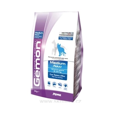 Gemon Adult Medium tuňák s rýží 3 kg