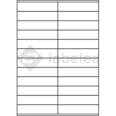Labelea Samolepiace etikety 105x24 mm biele papierové, na hárku A4, pre laserovú a atramentovú tlač, Farba etikiet Biela, Počet hárkov v balení 100 EPS105024W024S