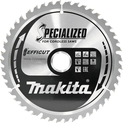 Makita Циркулярен TCT режещ диск за дърво, Makita SPECIALIZED EFFICUT E-11140, 190x20x25T (E-11140)