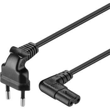 PremiumCord Kabel síťový 230V k magnetofonu se zahnutými konektory 5m - kpspm5-90