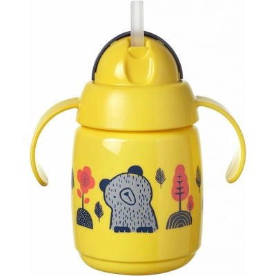 Tommee Tippee netečúci hrnček Superstar so slamkou 300ml yellow