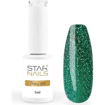 Polish Flashing Lights Uv Led gel jewel smaragdovo zelený gél lak 008 5 ml
