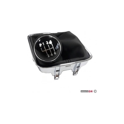 Paolo Топка за скоростен лост с маншон съвместима с VW / Seat с 6 скорости - черен конец