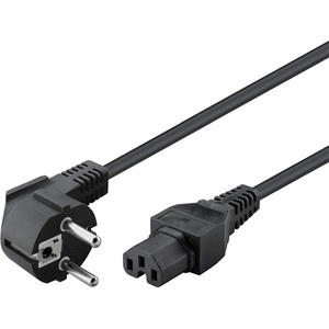 PremiumCord Захранващ кабел CEE7/7, SCHUKO - C15 M/F, 2 m, черен KPSPS2 (KPSPS2)