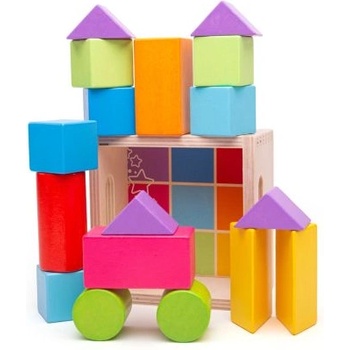 Bigjigs Toys Цветни блокчета Rainbow Building Blocks (BB095)