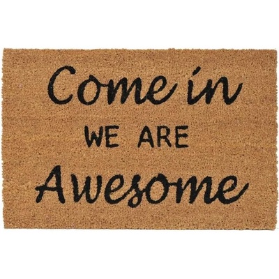 60 x 40 см правоъгълна изтривалка с кокосови влакна и надпис Come in WE ARE Awesome