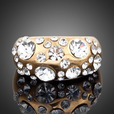 Francesca Petrucci Prsten Swarovski Elements Amedeo P0023 54 Bílá/čirá