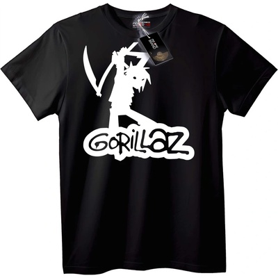NOONEBRAND Тениска Gorillaz герой с меч - XL, Black