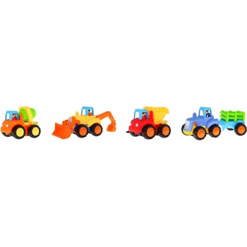 Huile Toys sestava 4 autíček na setrvačník Farm Country Vehicle