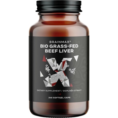 BrainMax Hovězí játra Grass-Fed Beef liver 240 kapslí