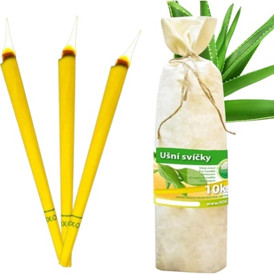 Hoxi Ušní svíčky v plátěném sáčku aloe vera 10 ks – Zboží Mobilmania